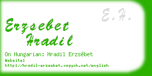 erzsebet hradil business card